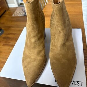 Nine West Camel Suede Ankle Booties